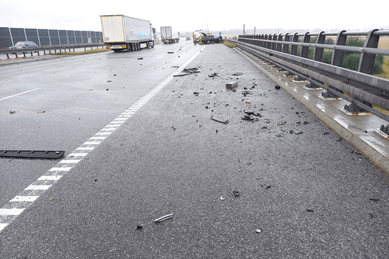 Wypadek na autostradzie A1