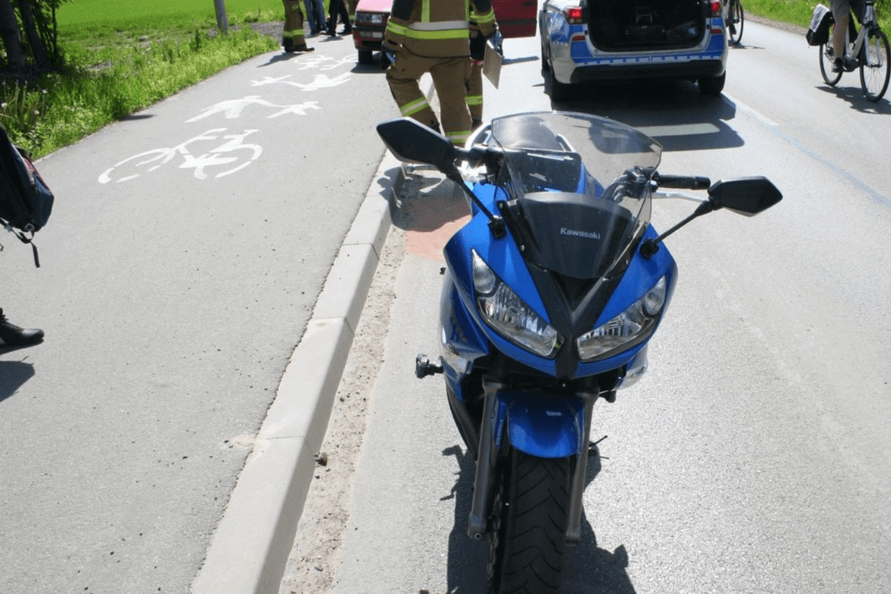 Kolizja motocykli w Radzionkowie