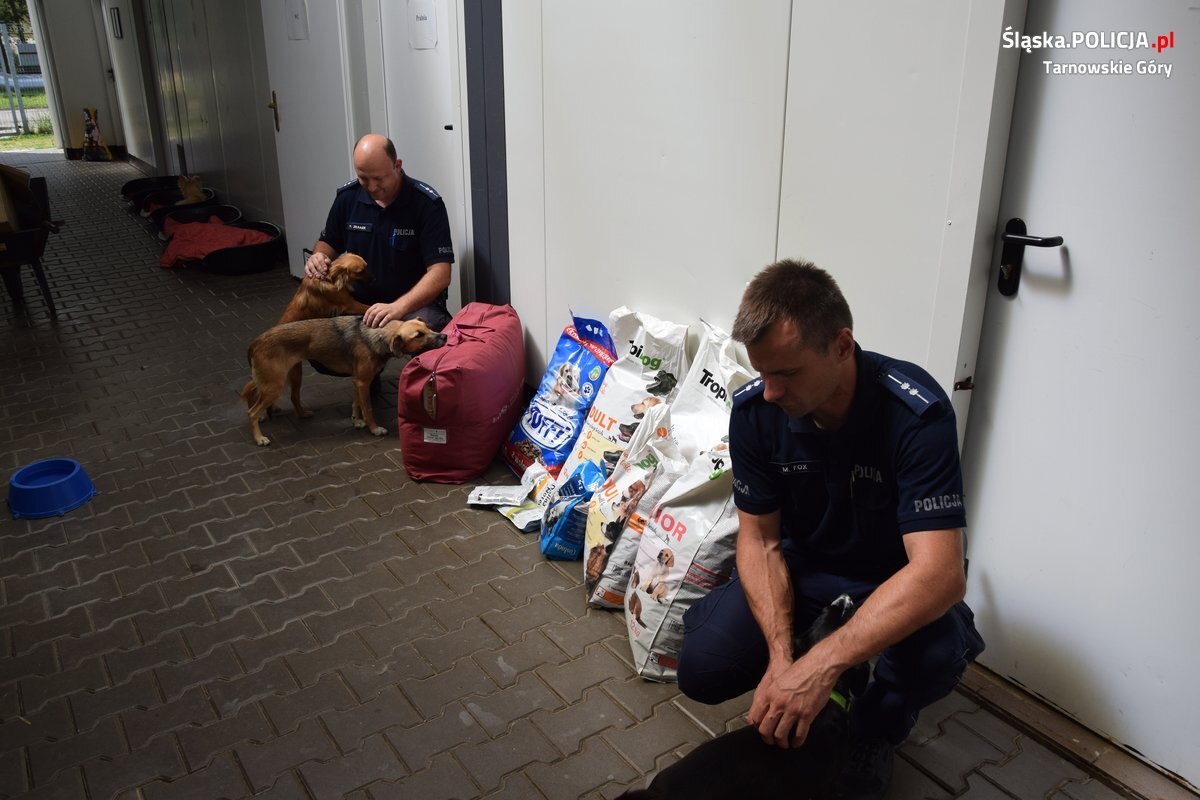 Tarnogórscy policjanci wsparli Azyl dla zwierząt Cichy Kąt