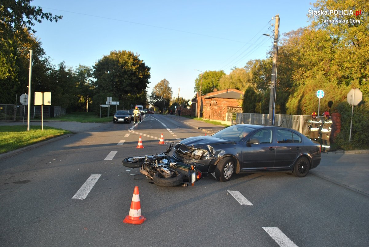 Wypadek na ul. Gliwickiej w Tarnowskich Górach