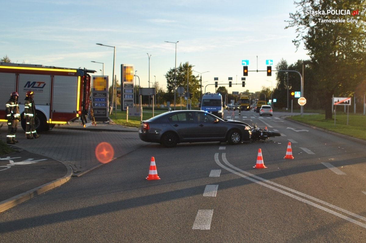 Wypadek na ul. Gliwickiej w Tarnowskich Górach